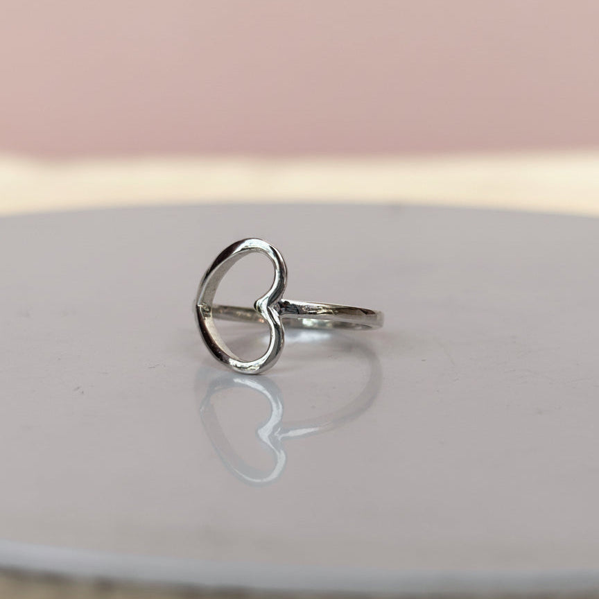 925 Pure Silver Heart Shape Ring