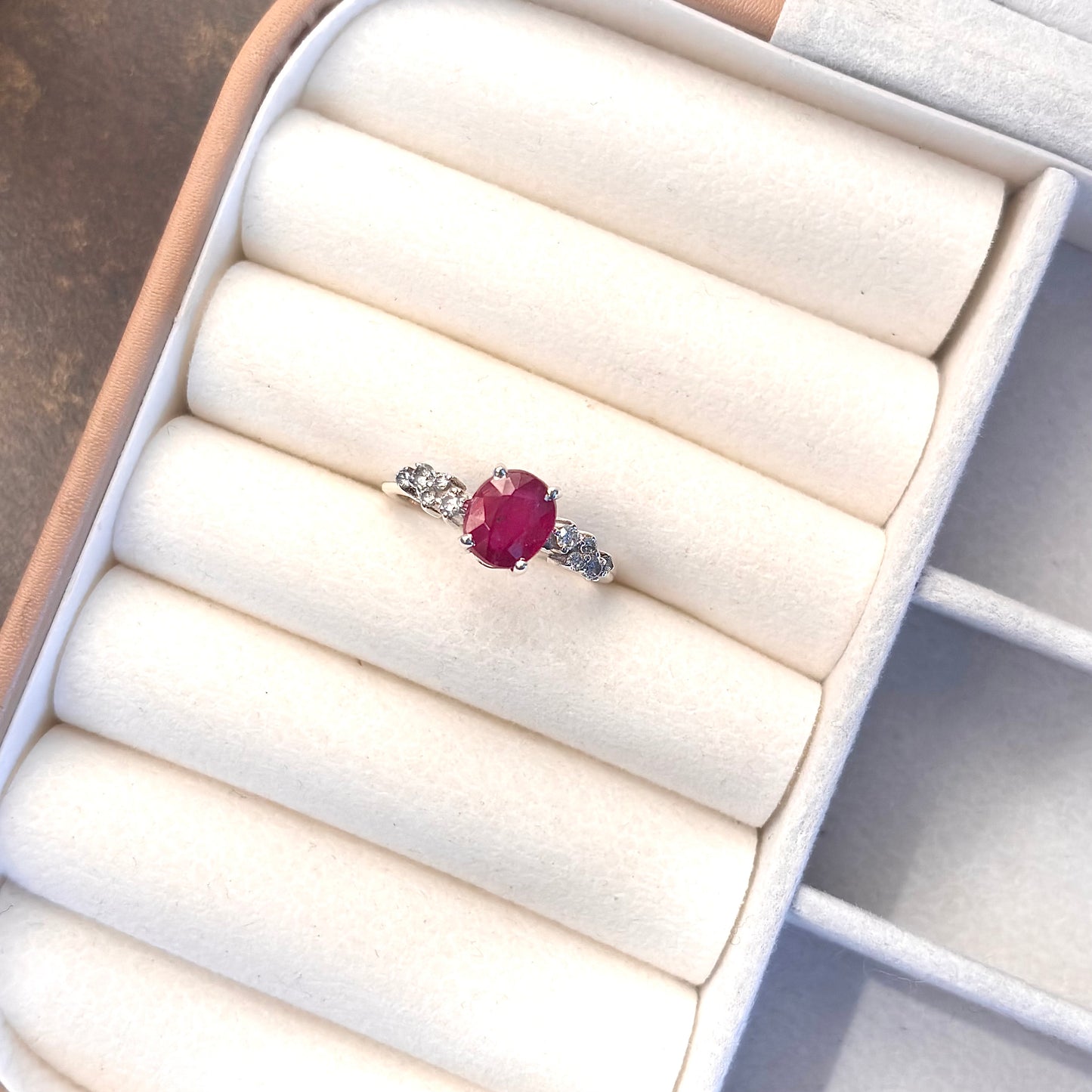 Natural Ruby 925 Pure Silver Ring (Certified)