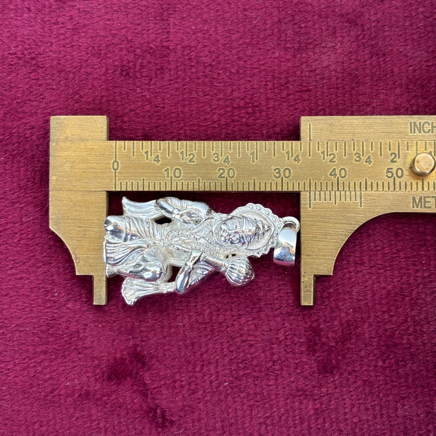 925 Sterling Silver Mahabali Hanuman Pendant