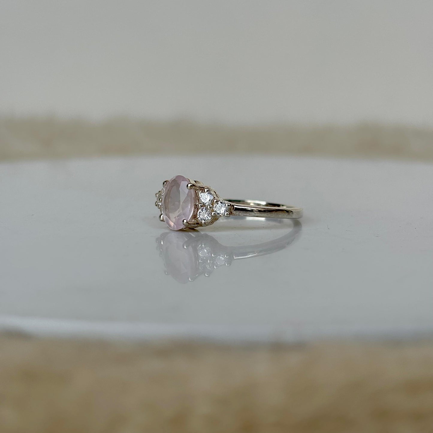 925 Pure Silver Natural Rose Quartz