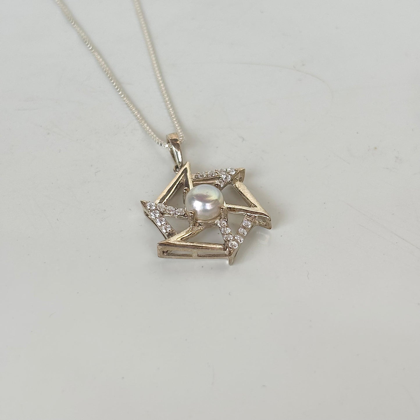 Pure Grace - 925 Pure Silver Natural Pearl Pendant Necklace