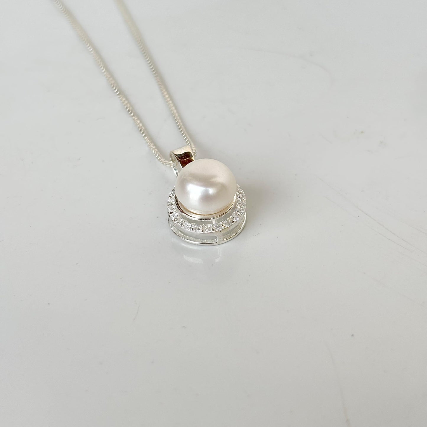 925 Sterling Silver Natural Freshwater Pearl Pendant – Classic Handmade Jewelry