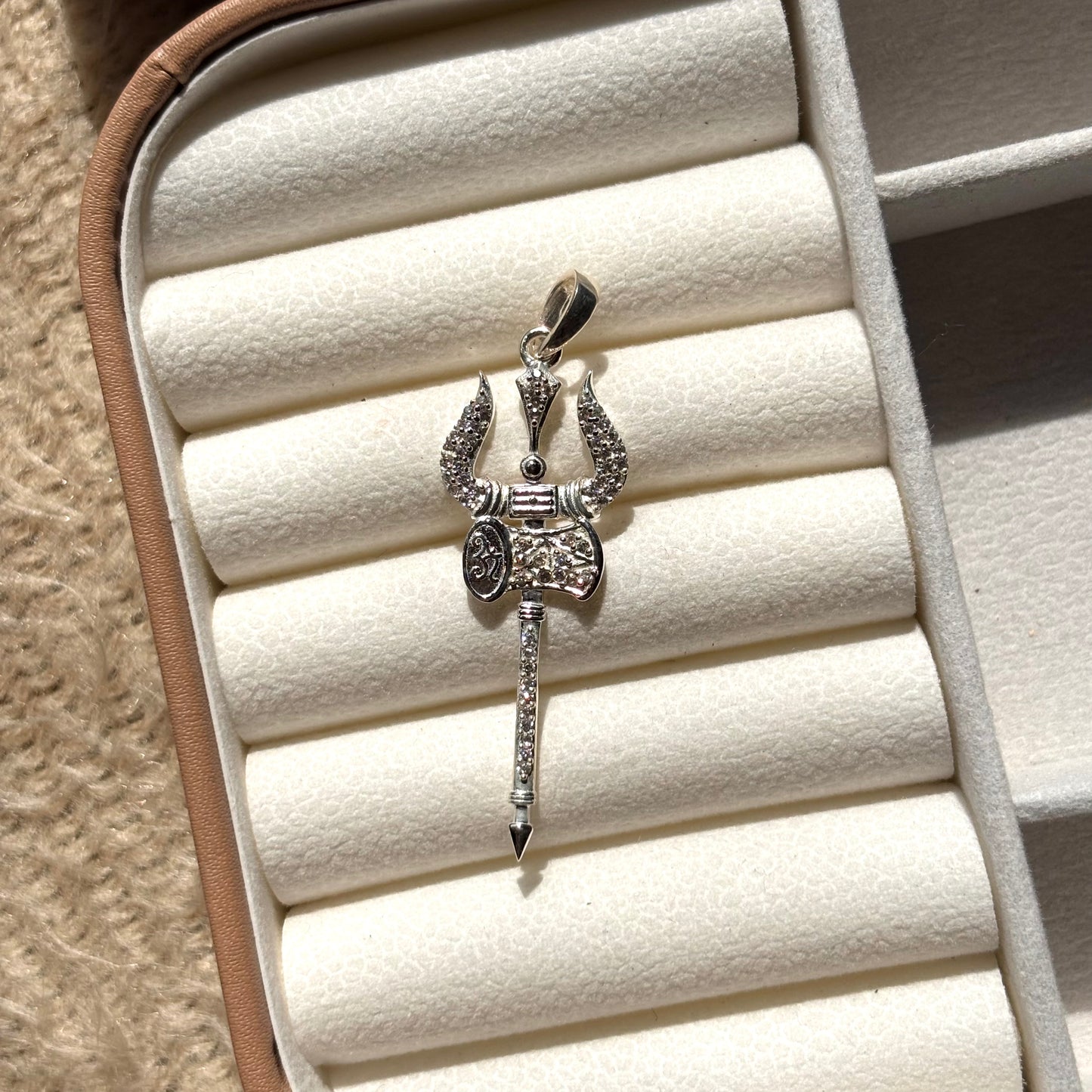 925 Pure Silver Divine Shiva Trishul Pendant