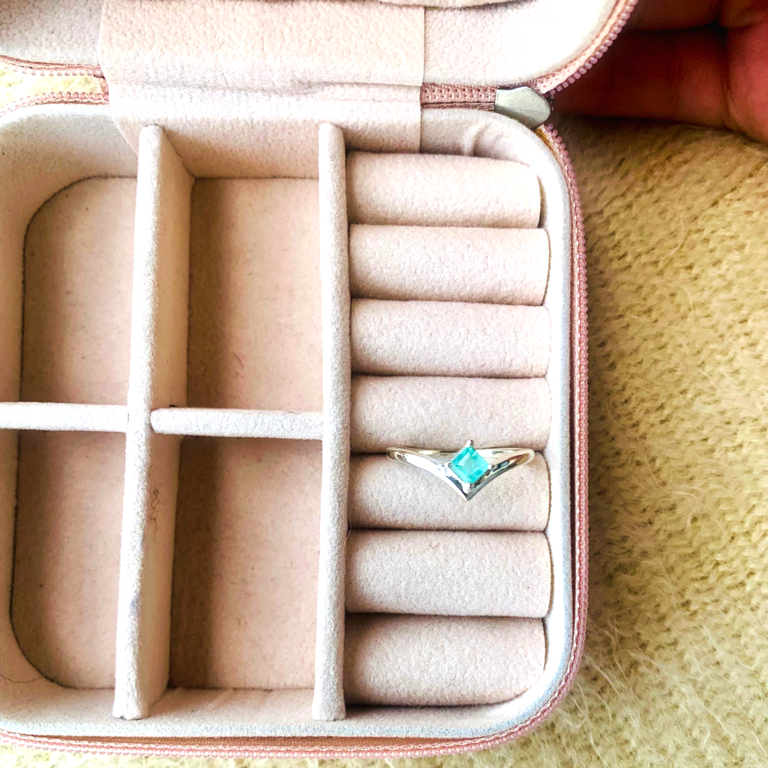 Natural Emerald 925 Pure Silver Ring