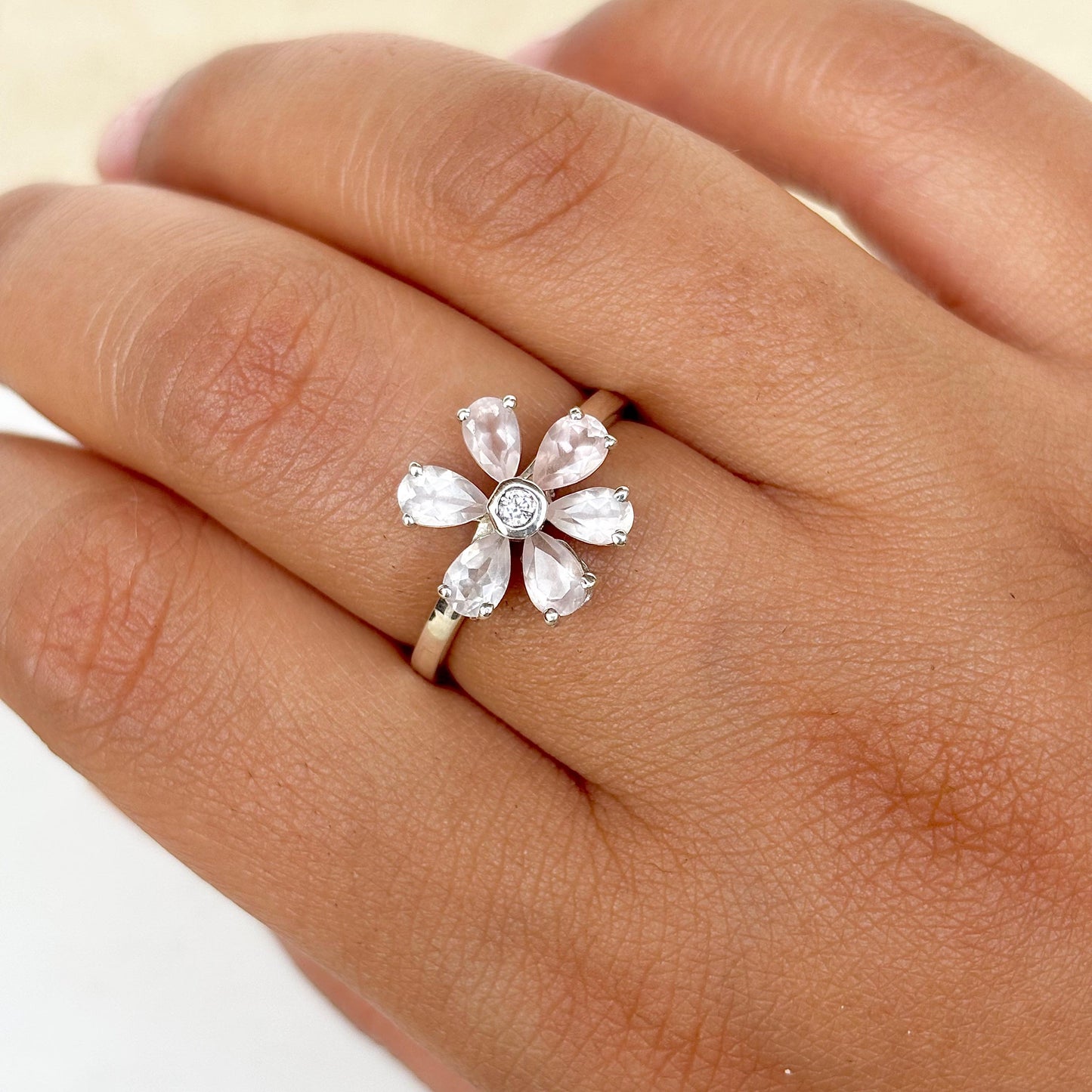 Sterling silver ring with natural green onyx gemstone – handcrafted elegant gemstone jewelry for women