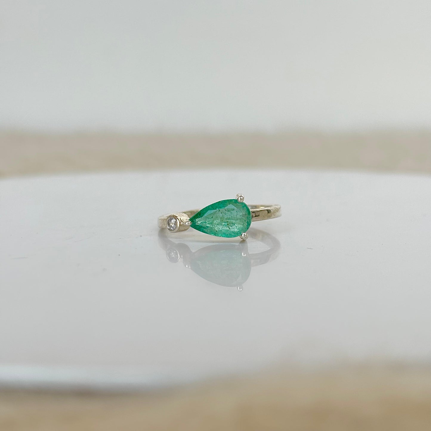 925 Pure Silver Natural Emerald Ring - May Birthstone