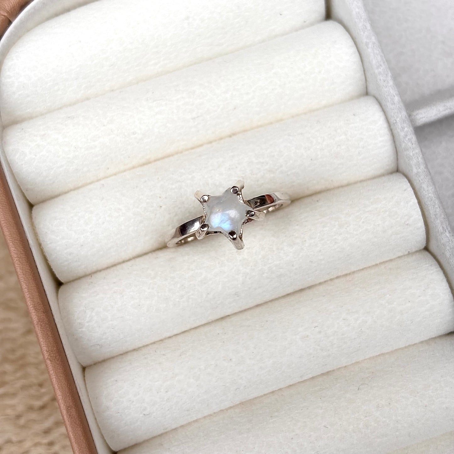 Natural Moonstone 925 Pure Silver Ring (Certified)