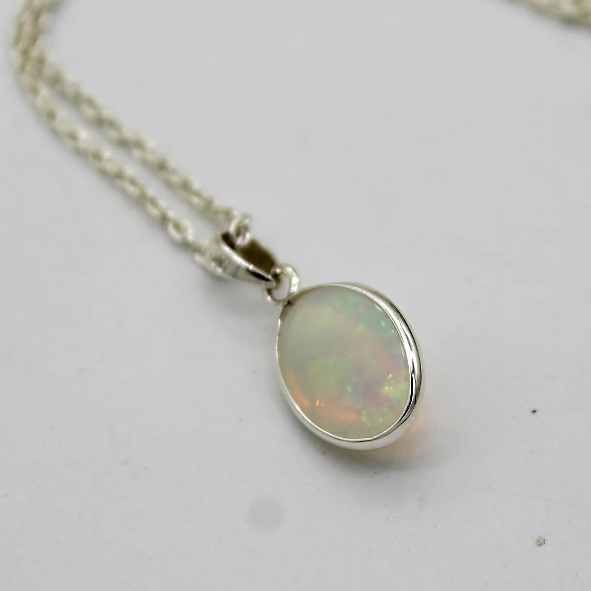 5 CT AAAA Natural Ethiopian Fire Opal Pendant in 925 Pure Silver Pendant Necklace