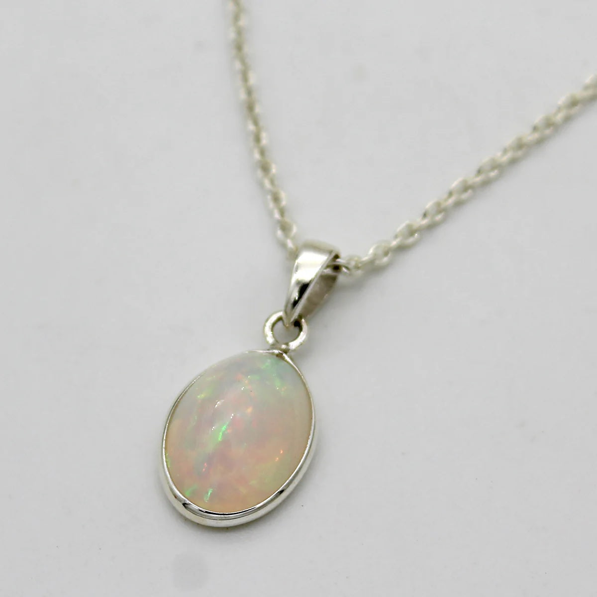 5 CT AAAA Natural Ethiopian Fire Opal Pendant in 925 Pure Silver Pendant Necklace