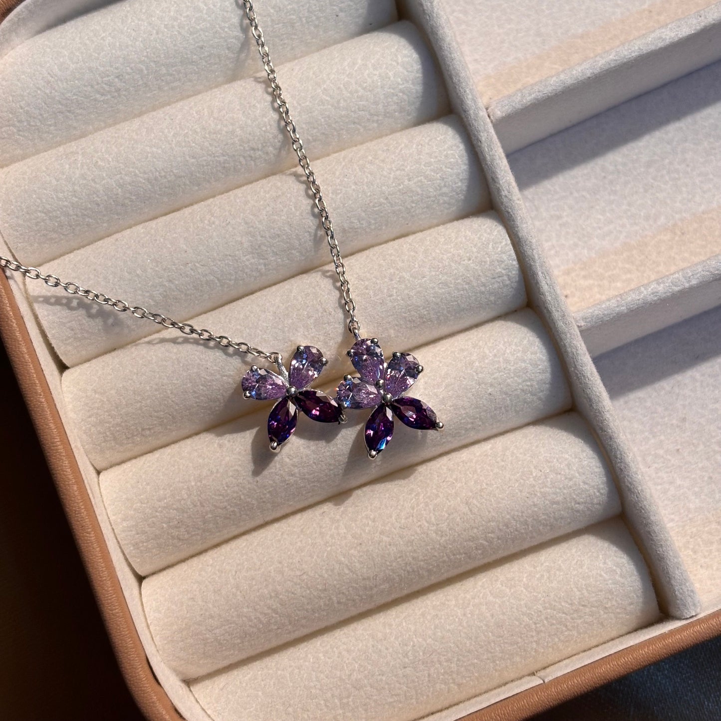 Natural Amethyst, 925 Pure Silver Pendant (Certified)
