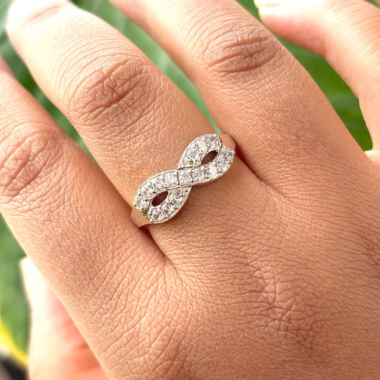 925 Pure Silver Infinity Ring (Certified)
