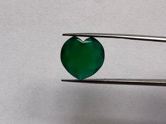 Natural Green Quartz Heart Shape (13x13) Certified