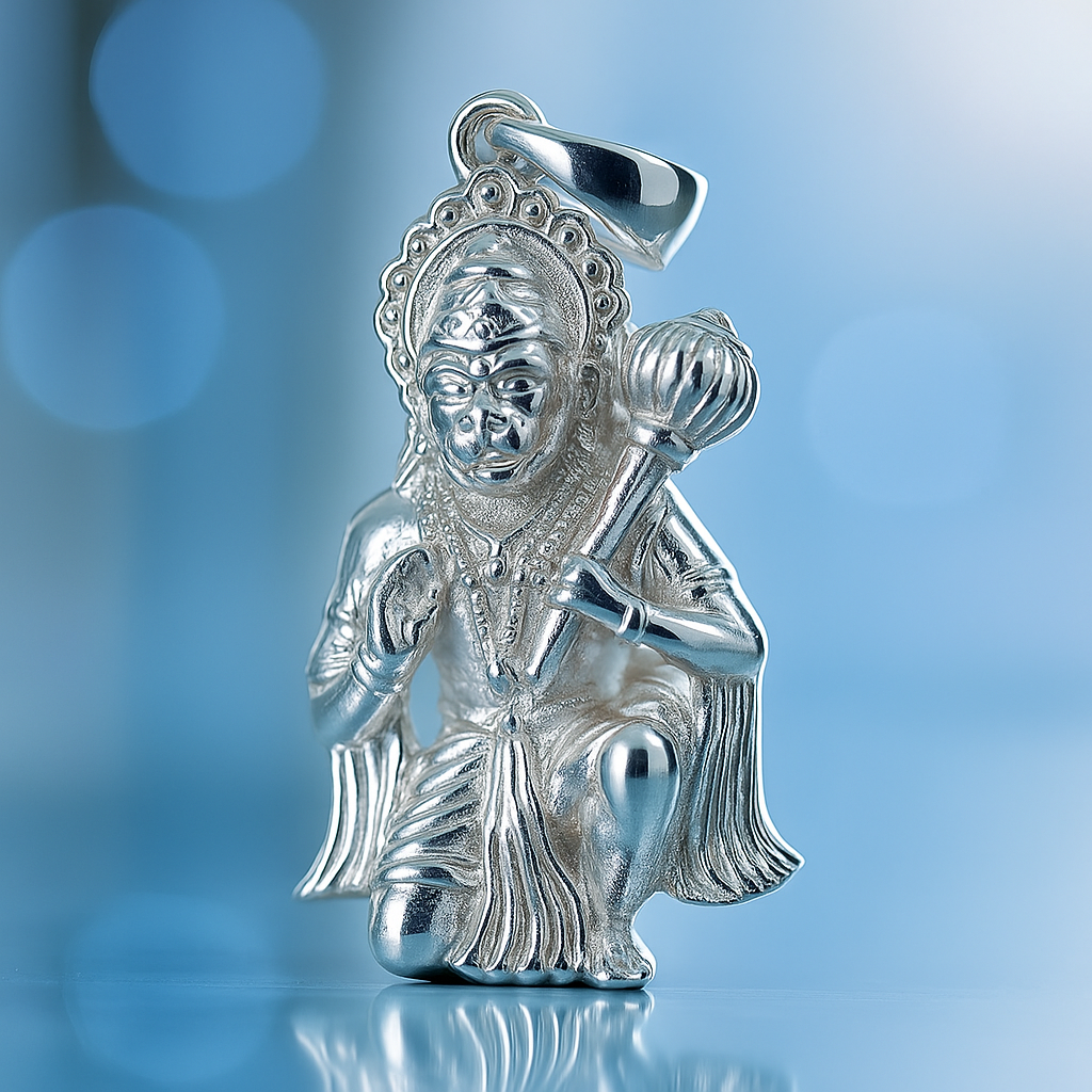 925 Sterling Silver Mahabali Hanuman Pendant