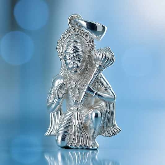 925 Sterling Silver Mahabali Hanuman Pendant
