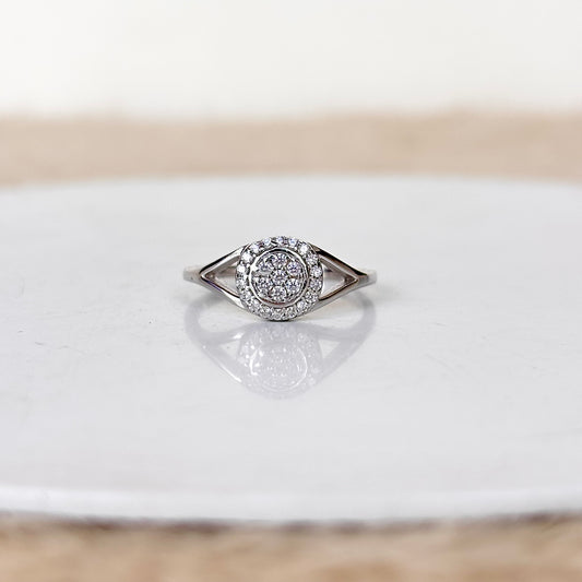 925 Pure Silver Zircon Ring