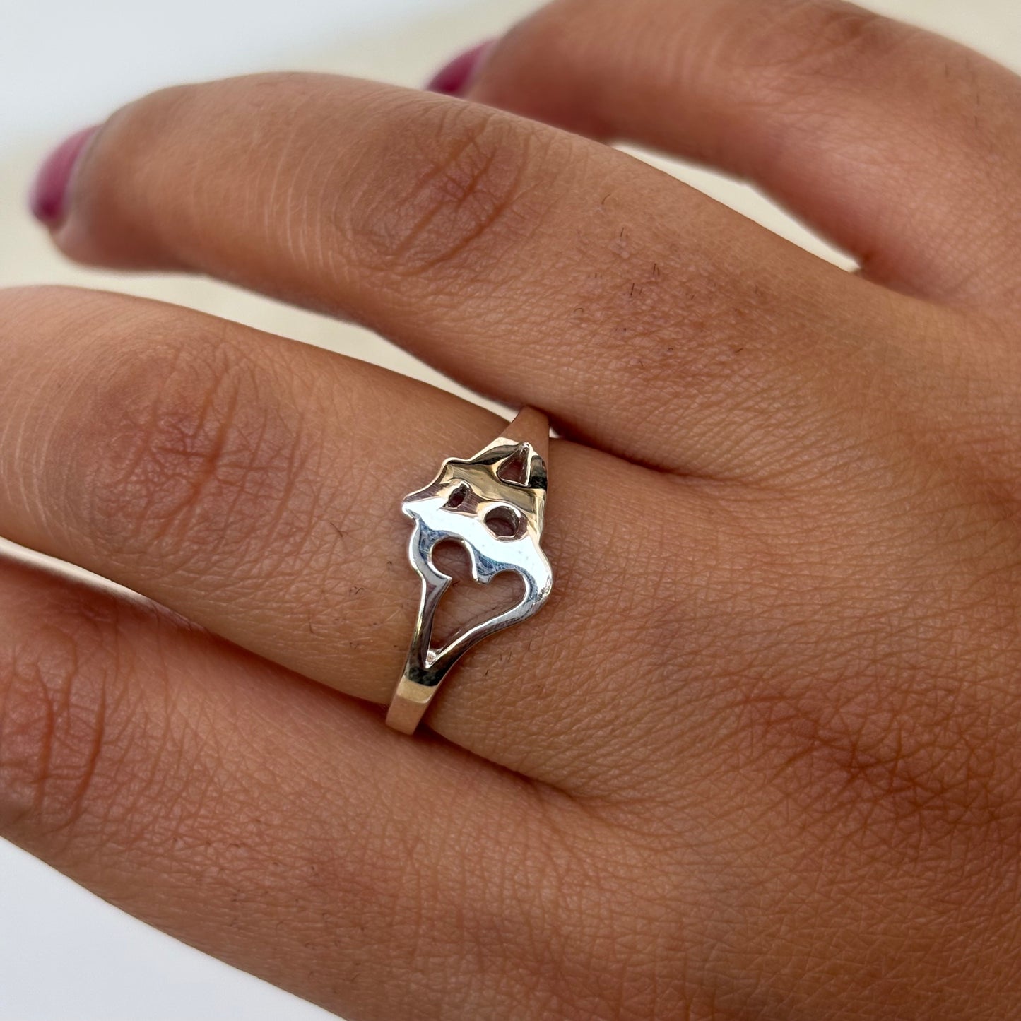 925 Pure Silver Devine Om Ring