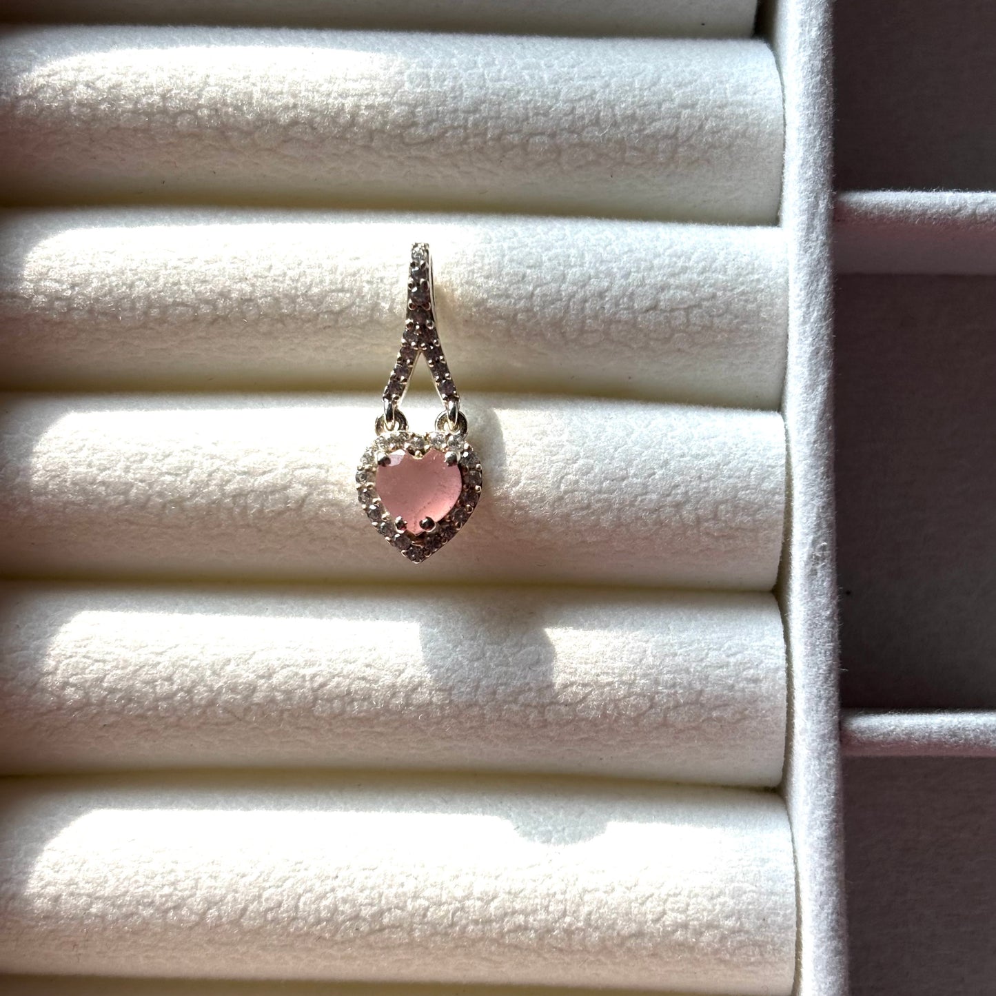 Natural Rose Quartz 925 Pure Silver Pendant (Certified)