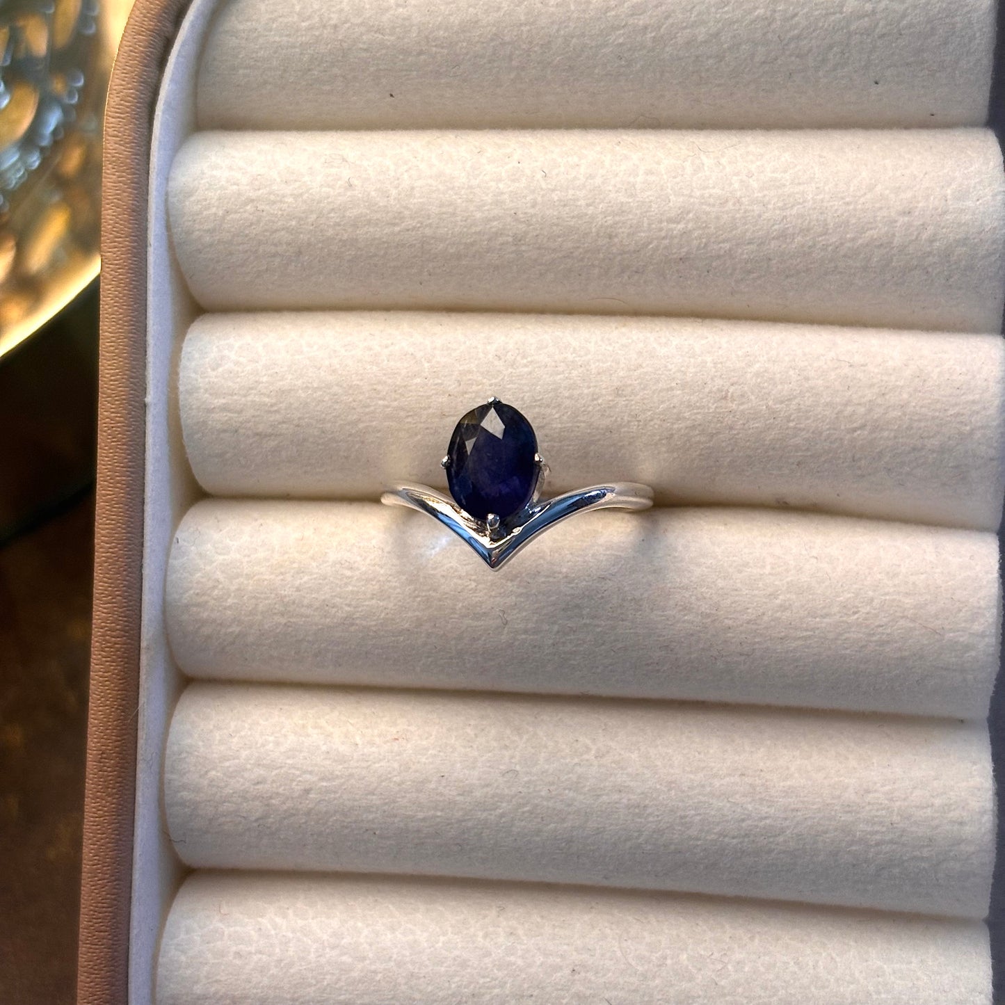 Natural Blue Sapphire 925 Pure Silver Ring (Certified)