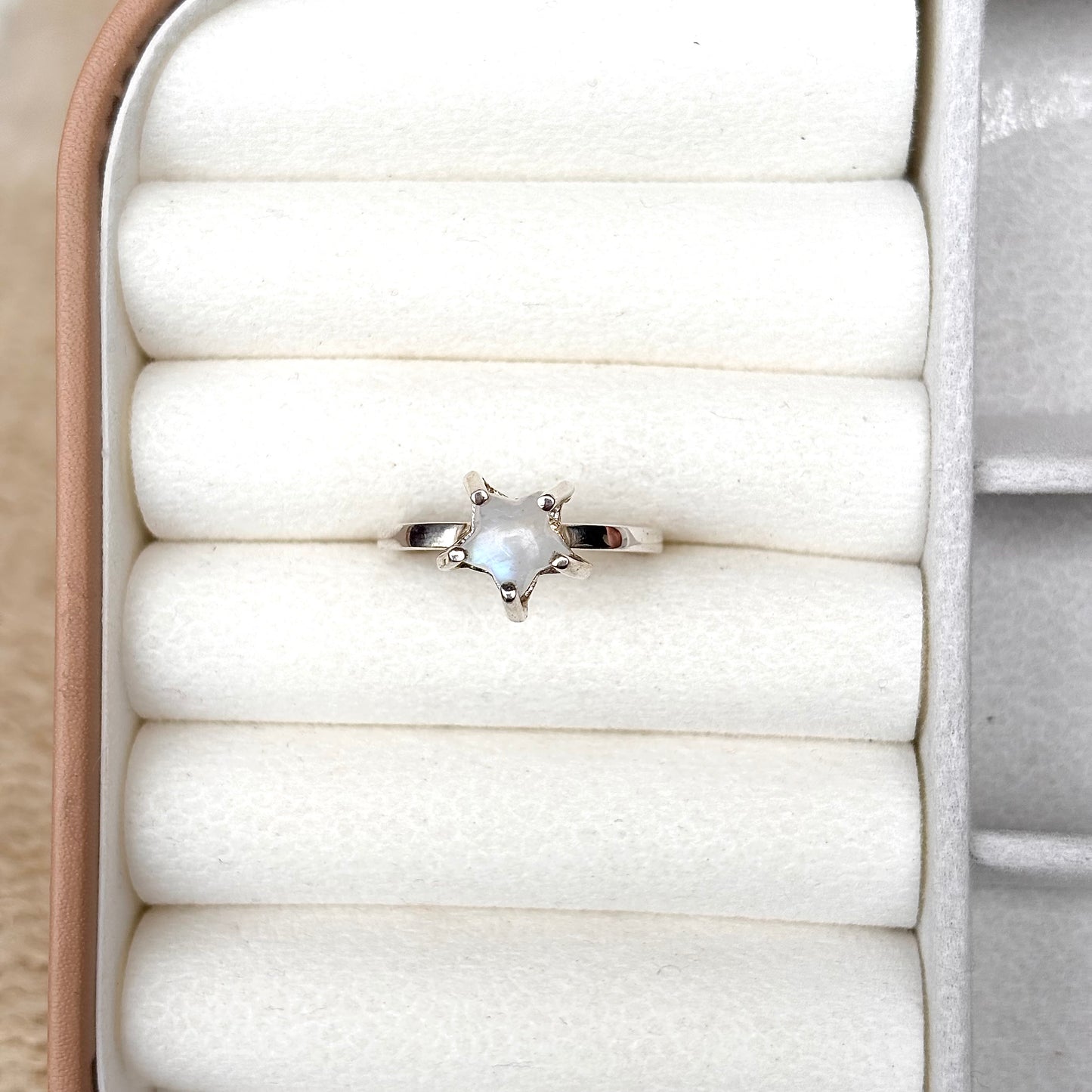 Natural Moonstone 925 Pure Silver Ring (Certified)