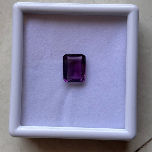 Natural AAA Amethyst Emerald Cut 6.4 Ct (13.5x10.5) Gemstone