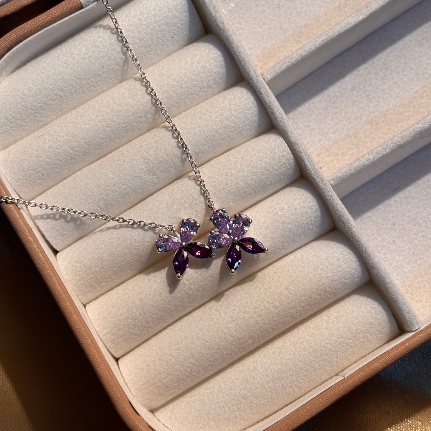 Natural Amethyst, 925 Pure Silver Pendant (Certified)