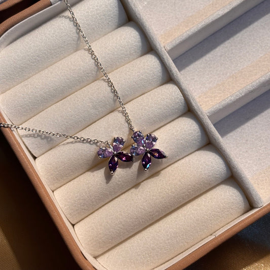 Natural Amethyst, 925 Pure Silver Pendant (Certified)