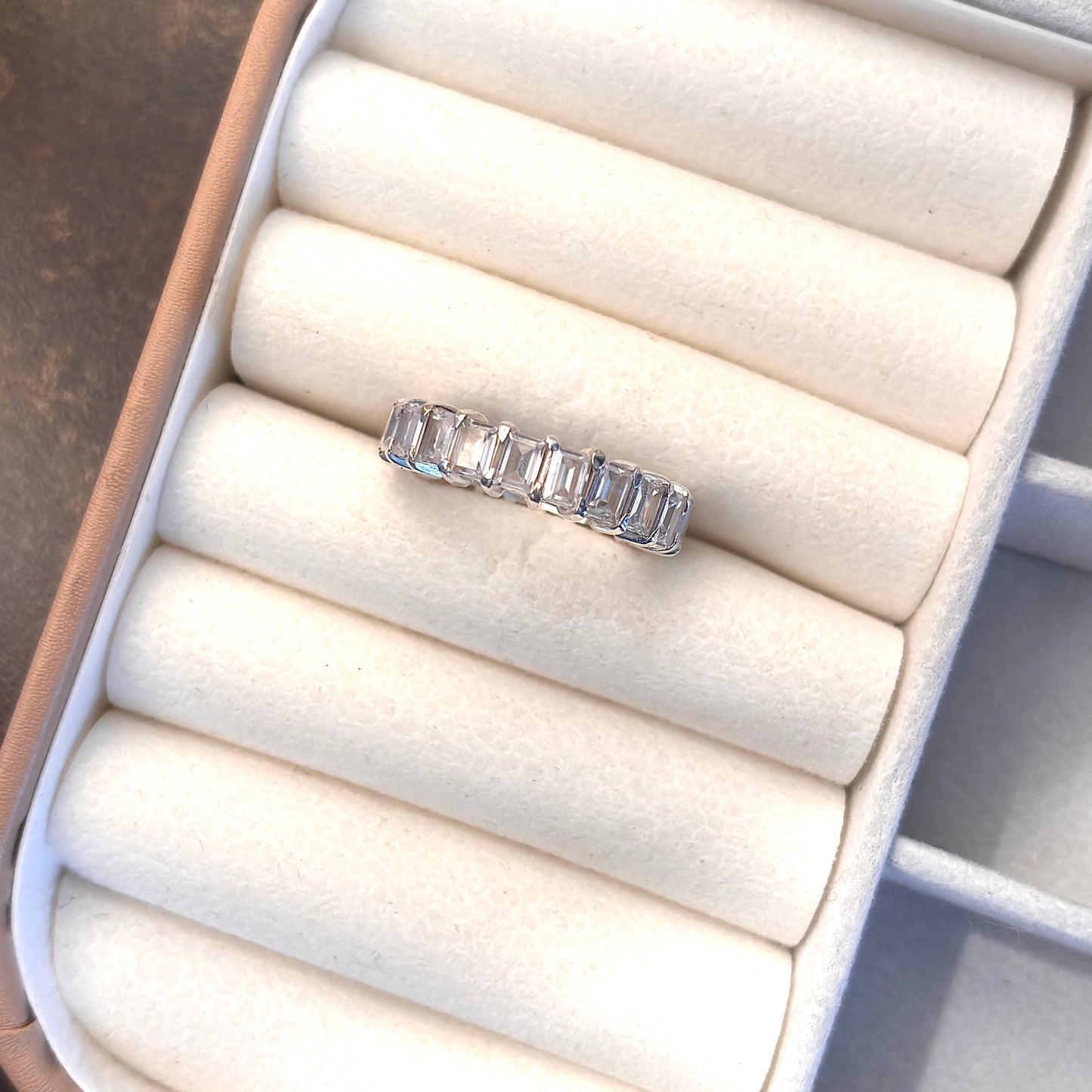 925 Pure Silver Zircon Ring (Certified)