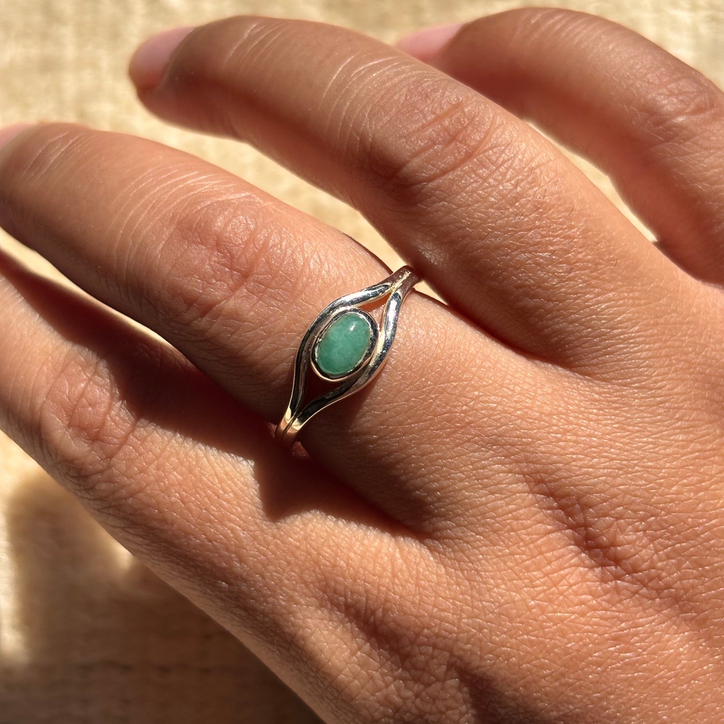 Natural Emerald 925 Pure Silver Ring (Certified)
