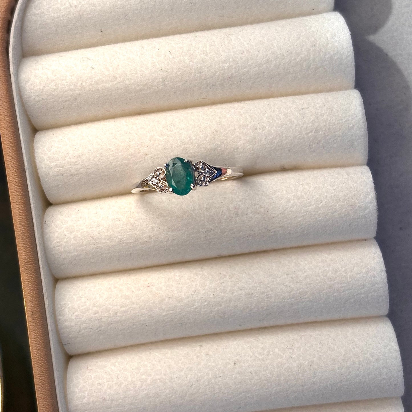 Natural Emerald 925 Pure Silver Ring (Certified)
