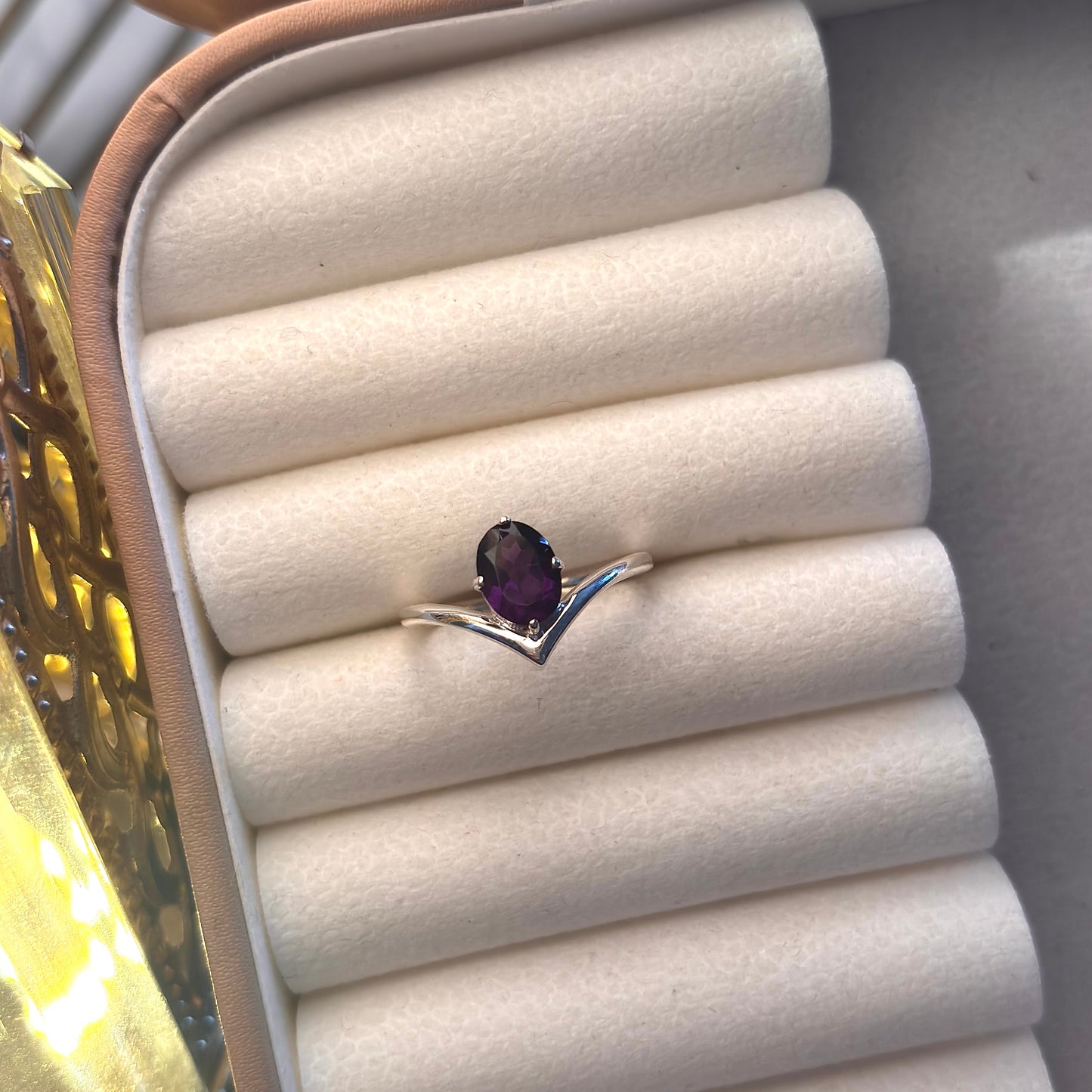 Natural Garnet 925 Pure Silver Ring (Certified)