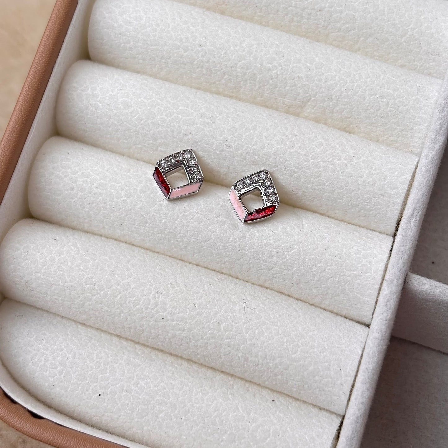925 Pure Silver Enamel Studs