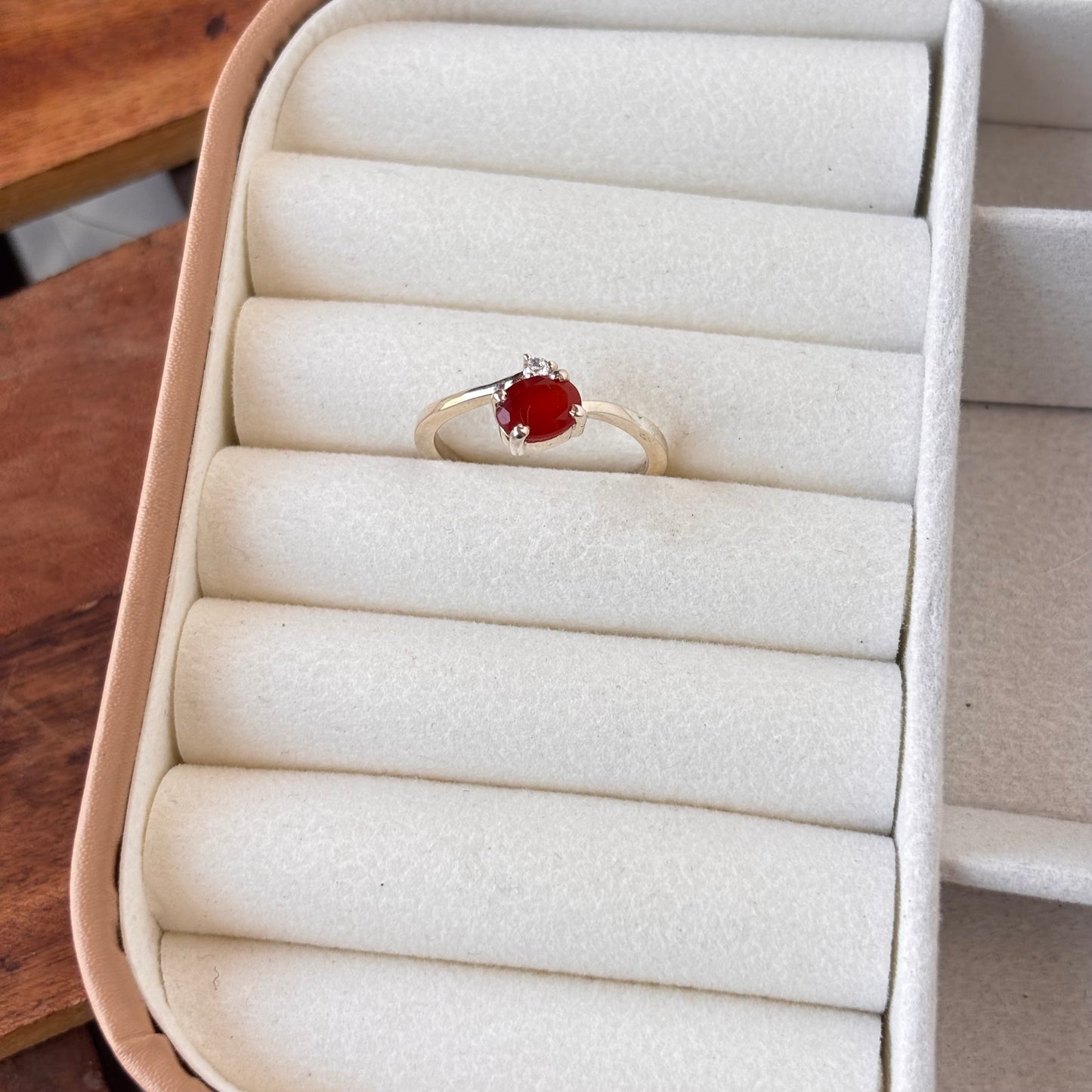 Natural Carnelian 925 Pure Silver Ring (Certified)