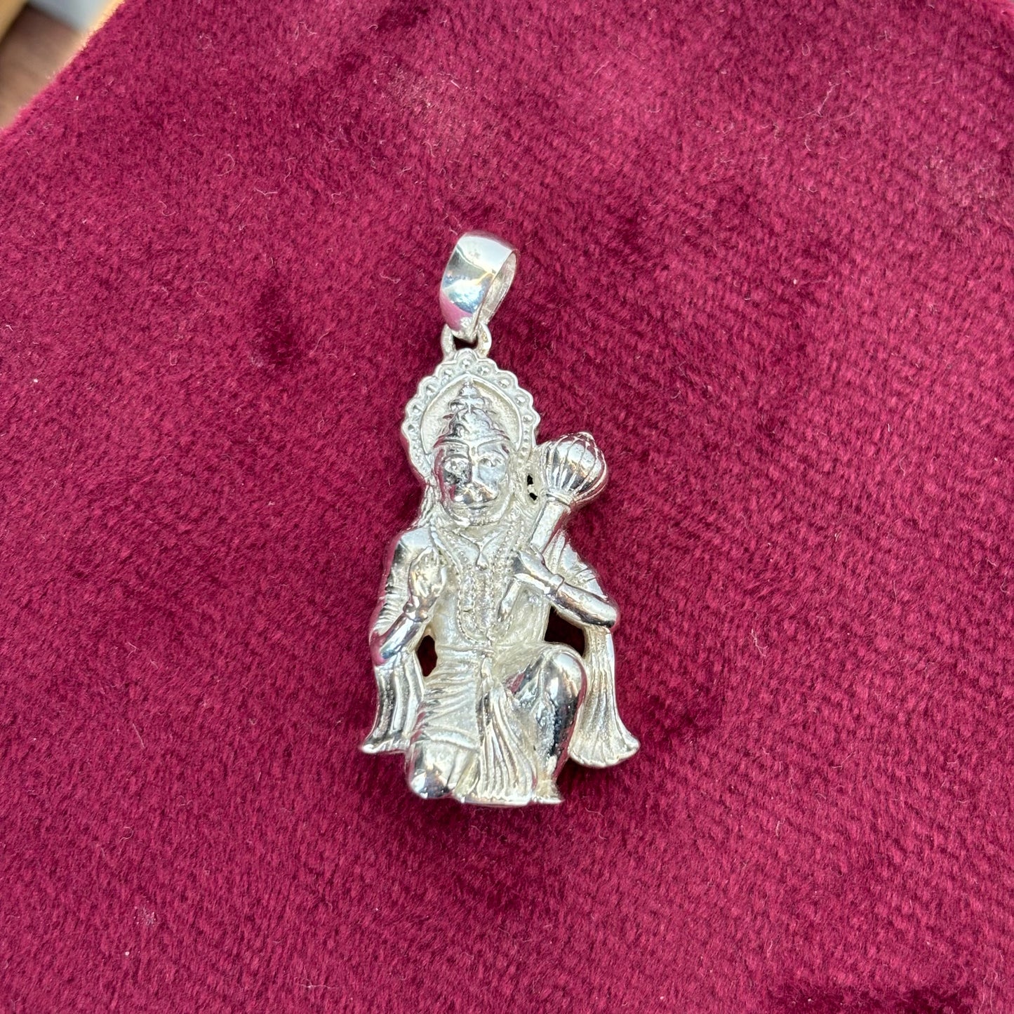 925 Sterling Silver Mahabali Hanuman Pendant