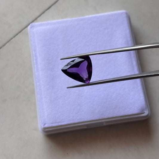 Natural AAA Amethyst Triangle Cut 7.8 Ct (14x13) Gemstone