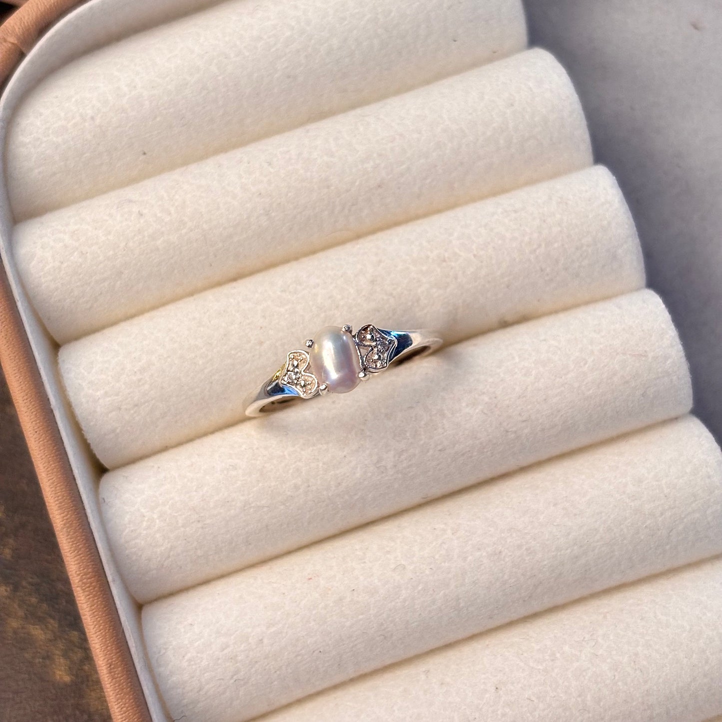 Natural Pearl 925 Pure Silver Ring (Certified)