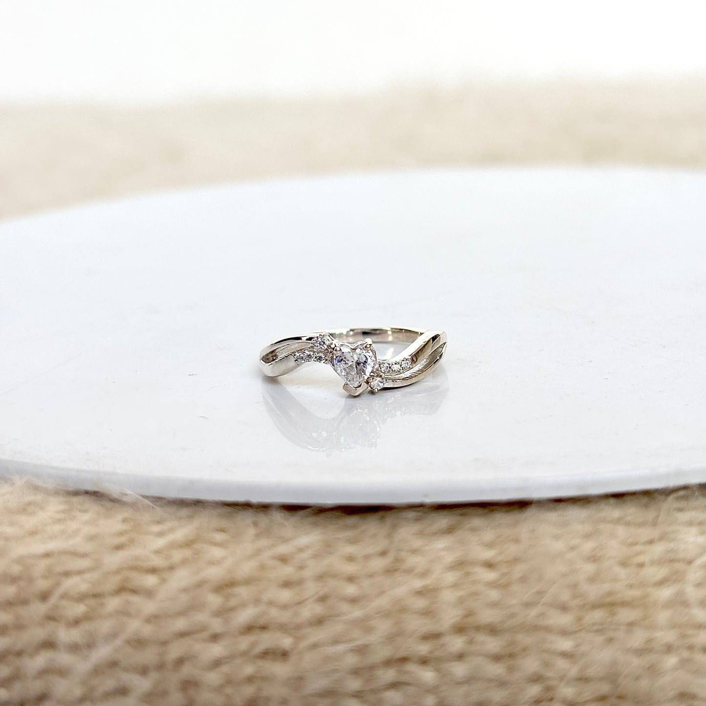925 Pure Silver Zircon Ring
