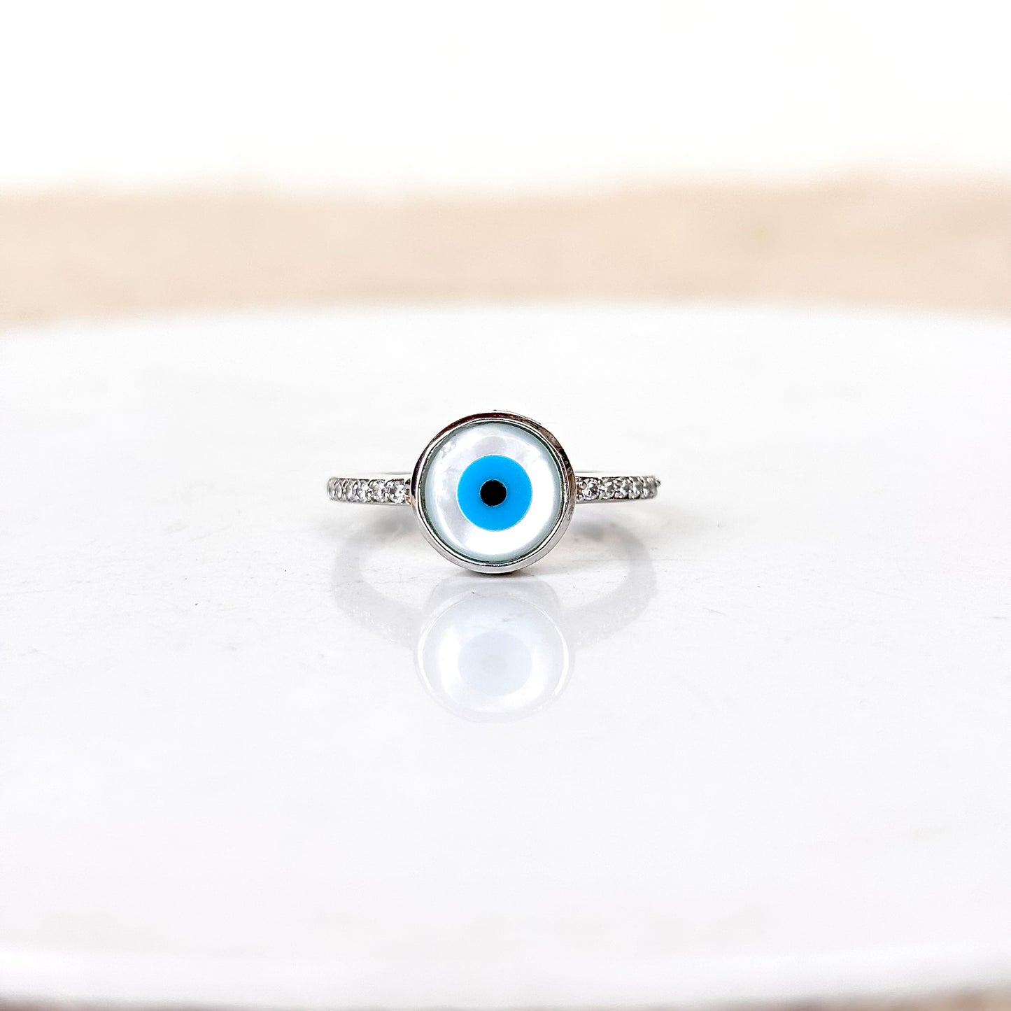 925 Pure Silver Evil Eye Ring