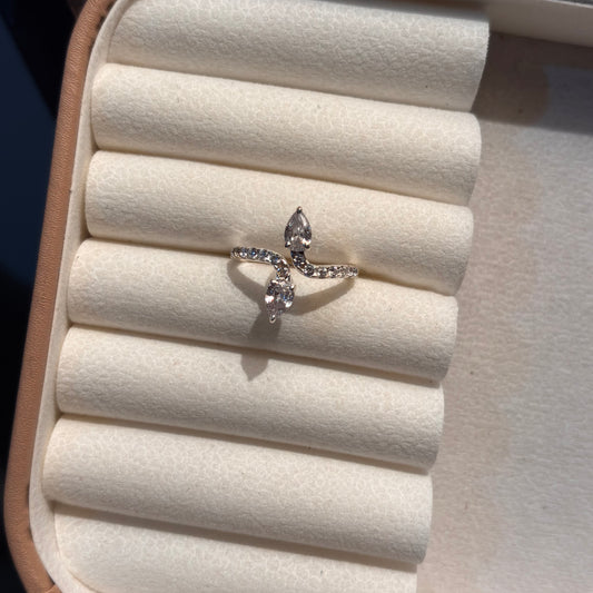 925 Pure Silver Zircon Ring