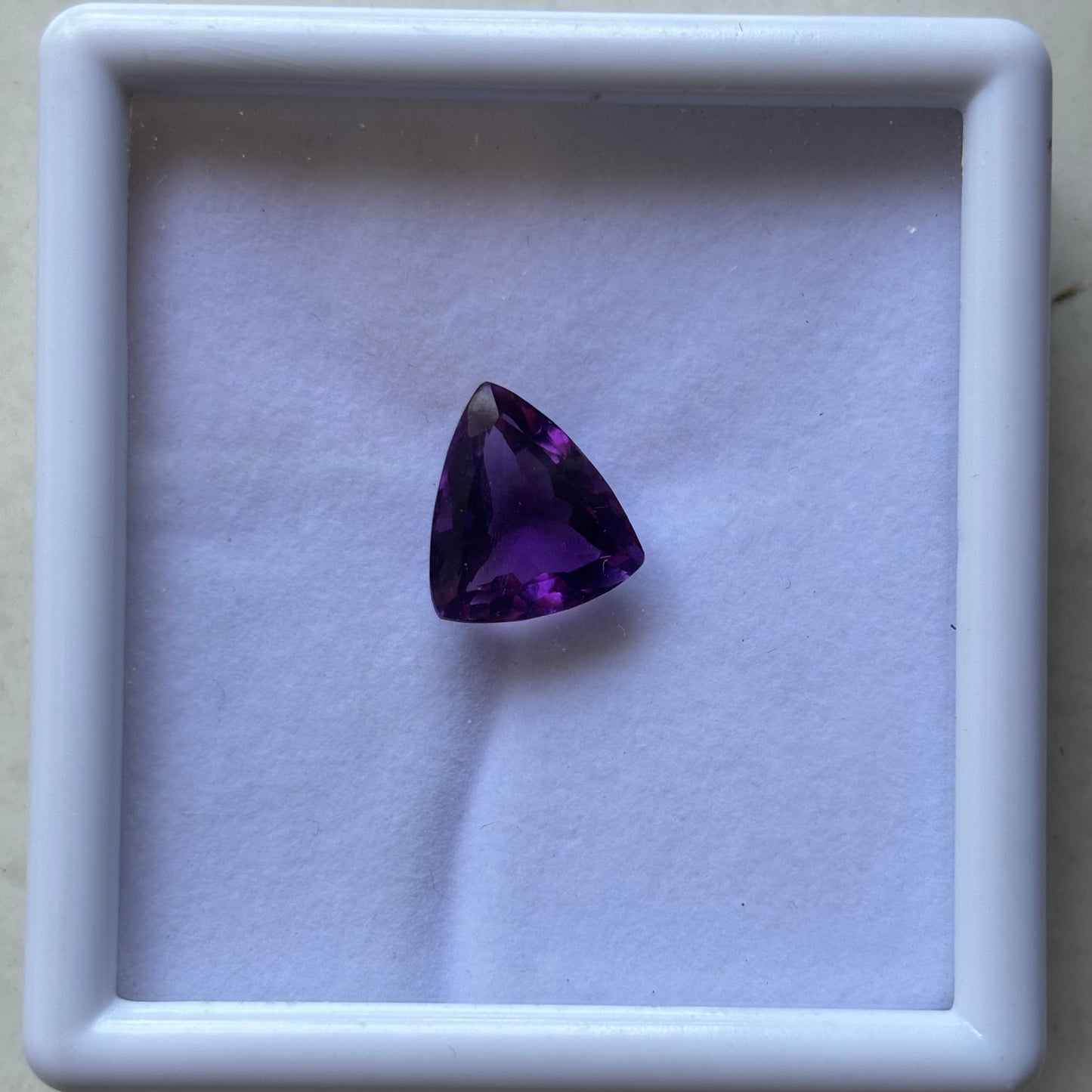 Natural AAA Amethyst Triangle Cut 7.8 Ct (14x13) Gemstone