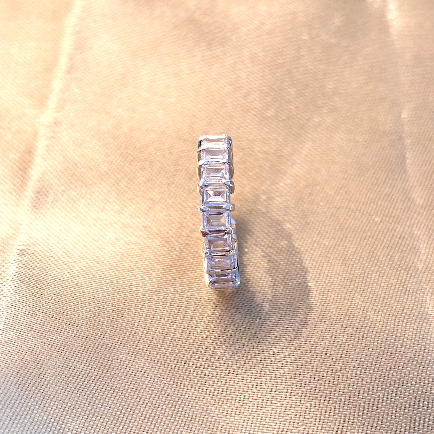 925 Pure Silver Zircon Ring (Certified)