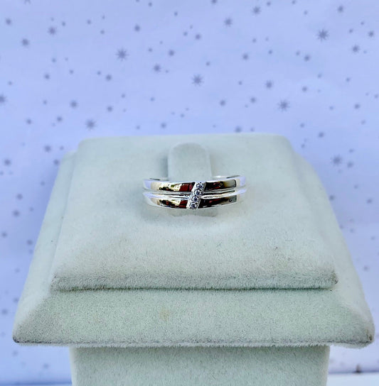 Moissanite Diamond Band - 925 Pure Silver Minimalistic Ring