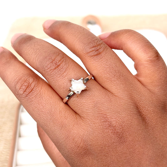 Natural Moonstone 925 Pure Silver Ring (Certified)