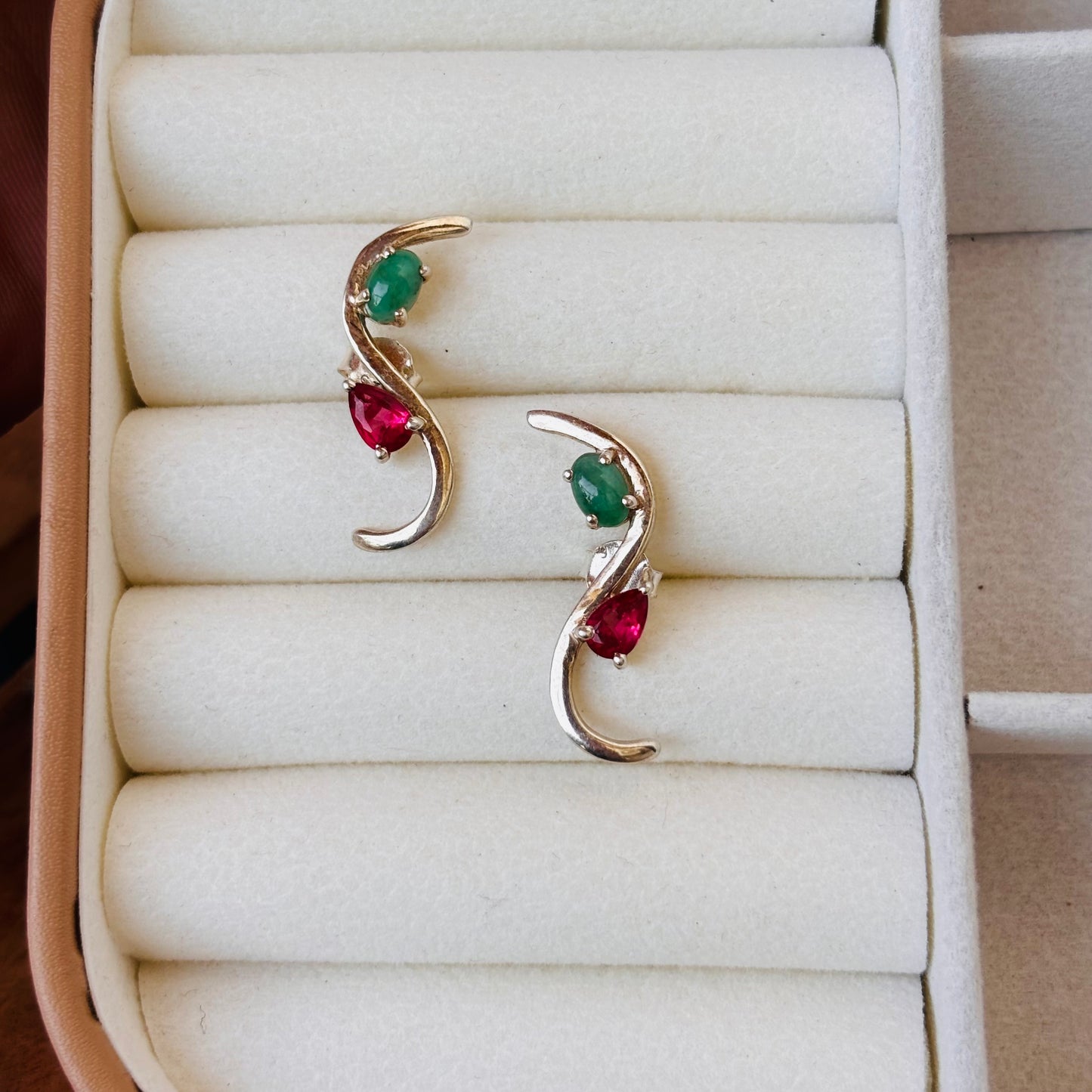 925 Pure Silver Gemstone Earring (Certified)