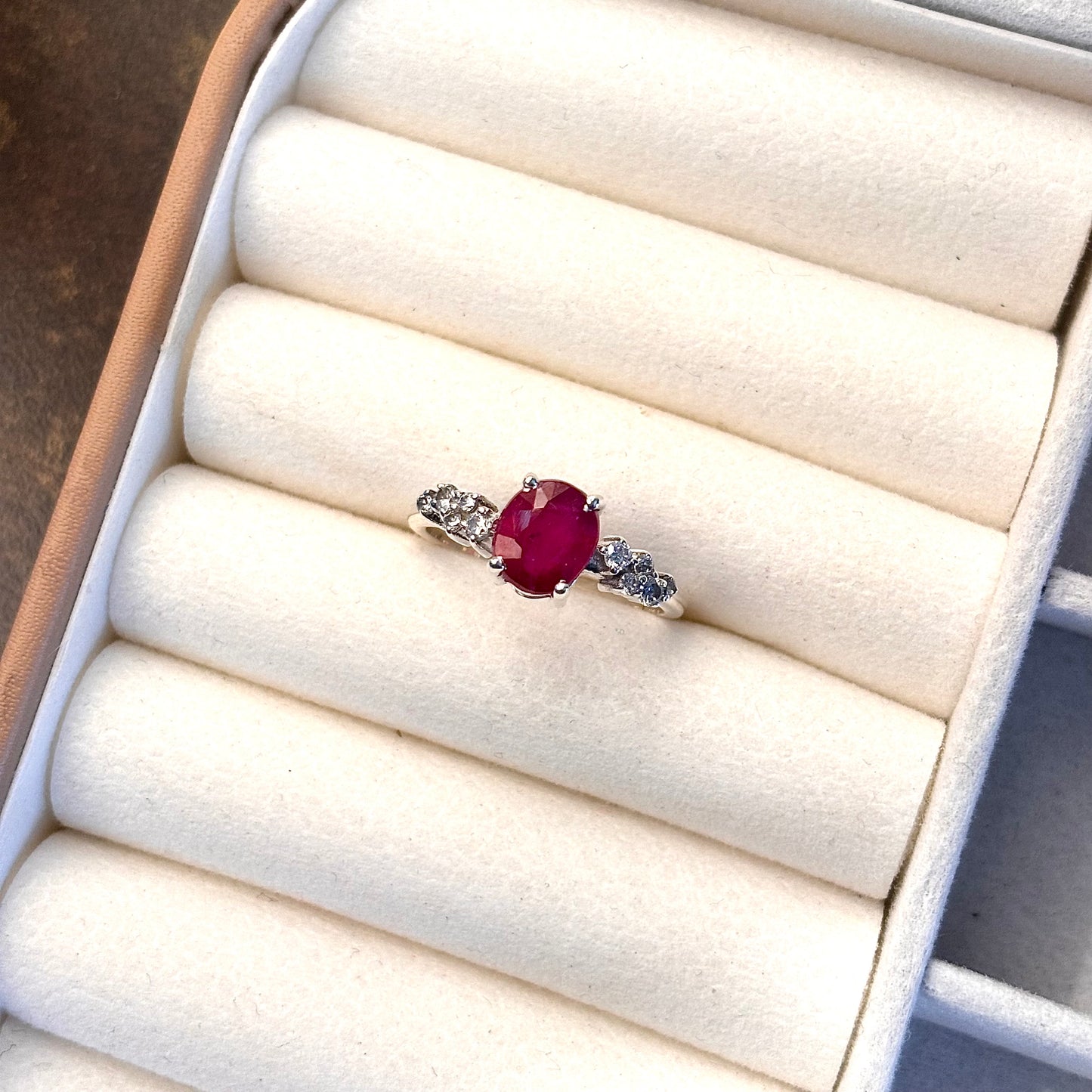 Natural Ruby 925 Pure Silver Ring (Certified)