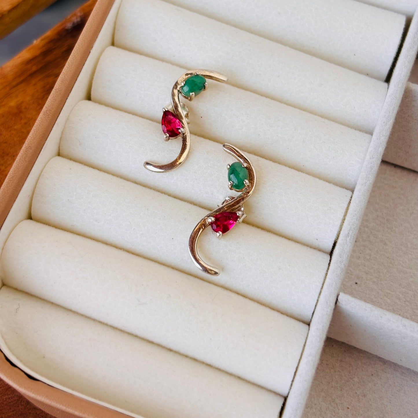 925 Pure Silver Gemstone Earring (Certified)