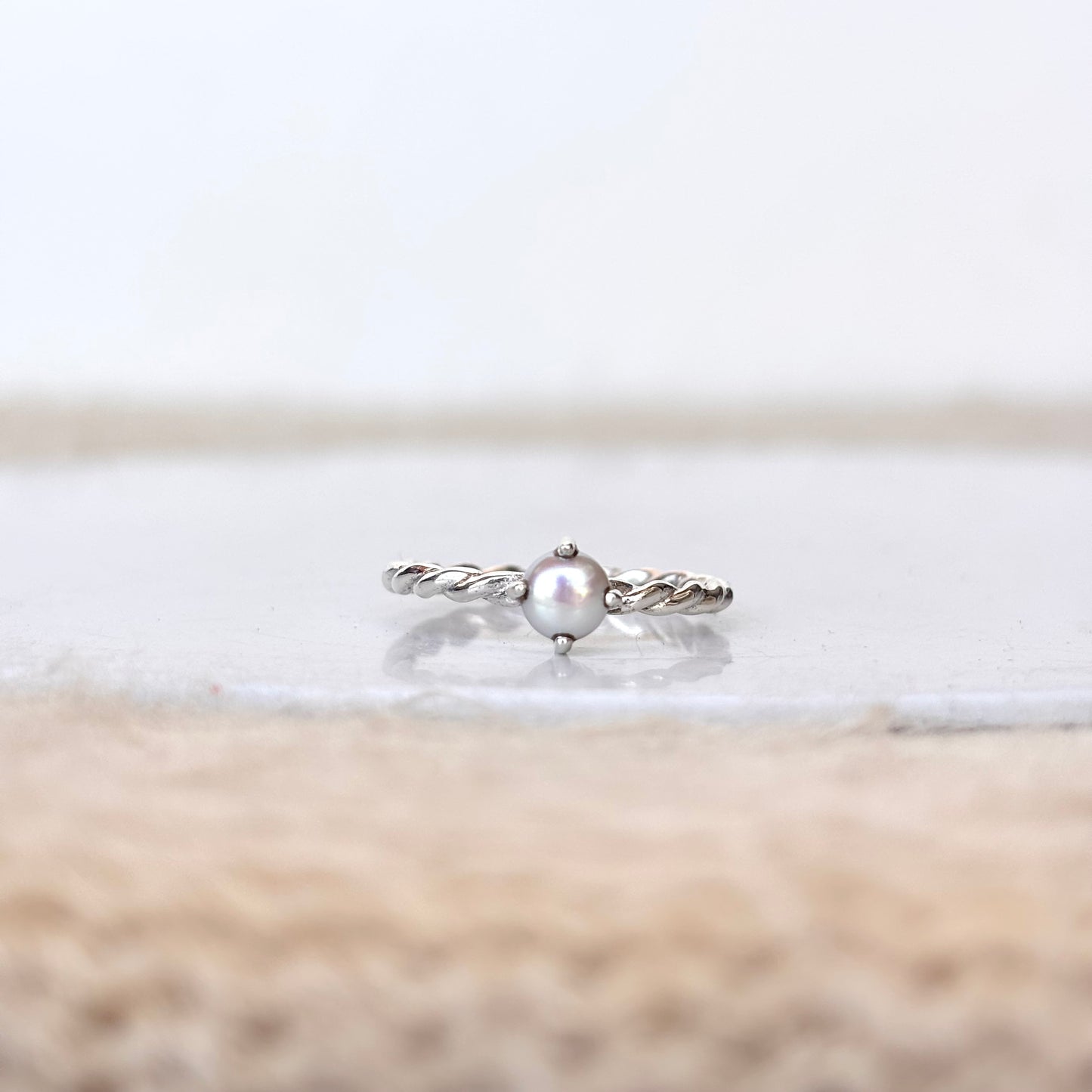 Natural Pearl 925 Pure Silver Ring (Certified)