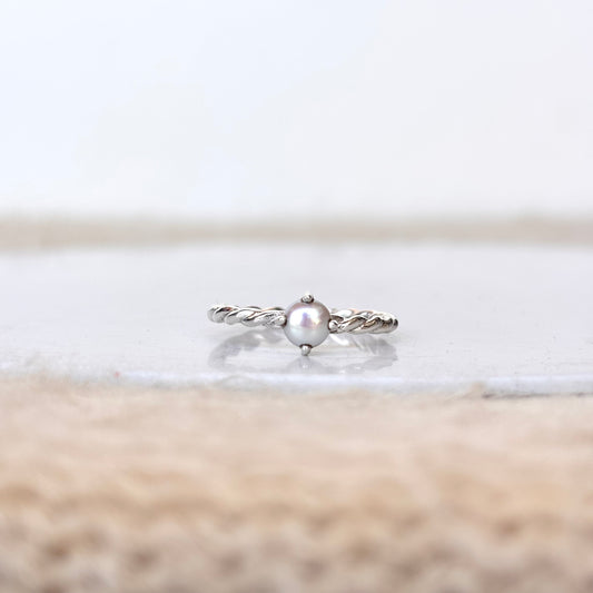 Natural Pearl 925 Pure Silver Ring (Certified)