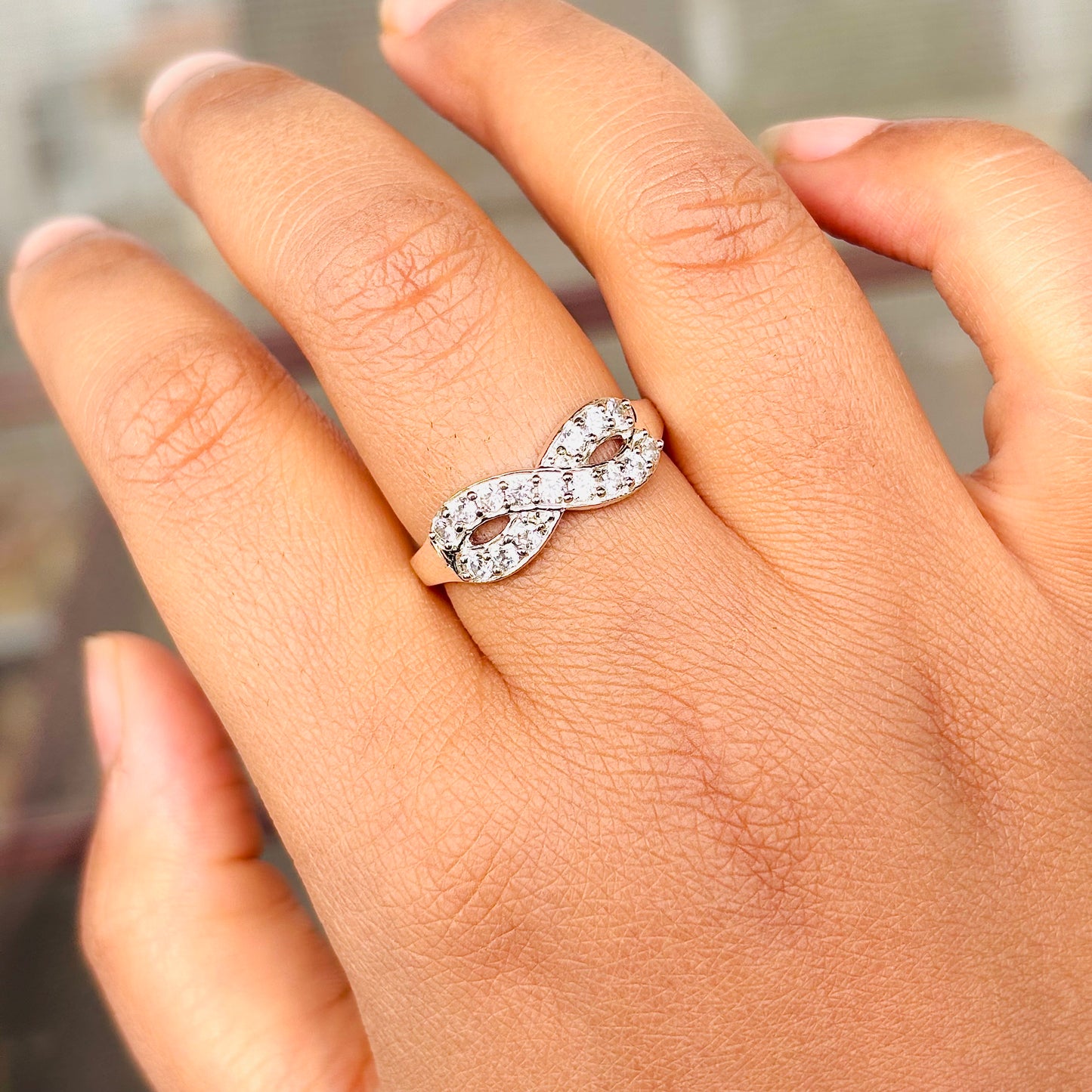 925 Pure Silver Infinity Ring (Certified)
