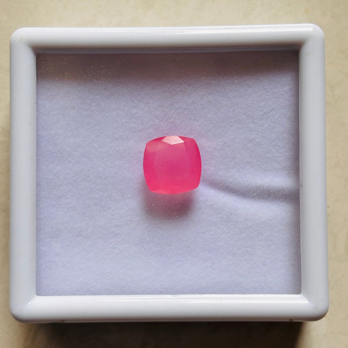 Natural Rose Quartz 6.55 Ct Square Shape Gemstone  (Certified)
