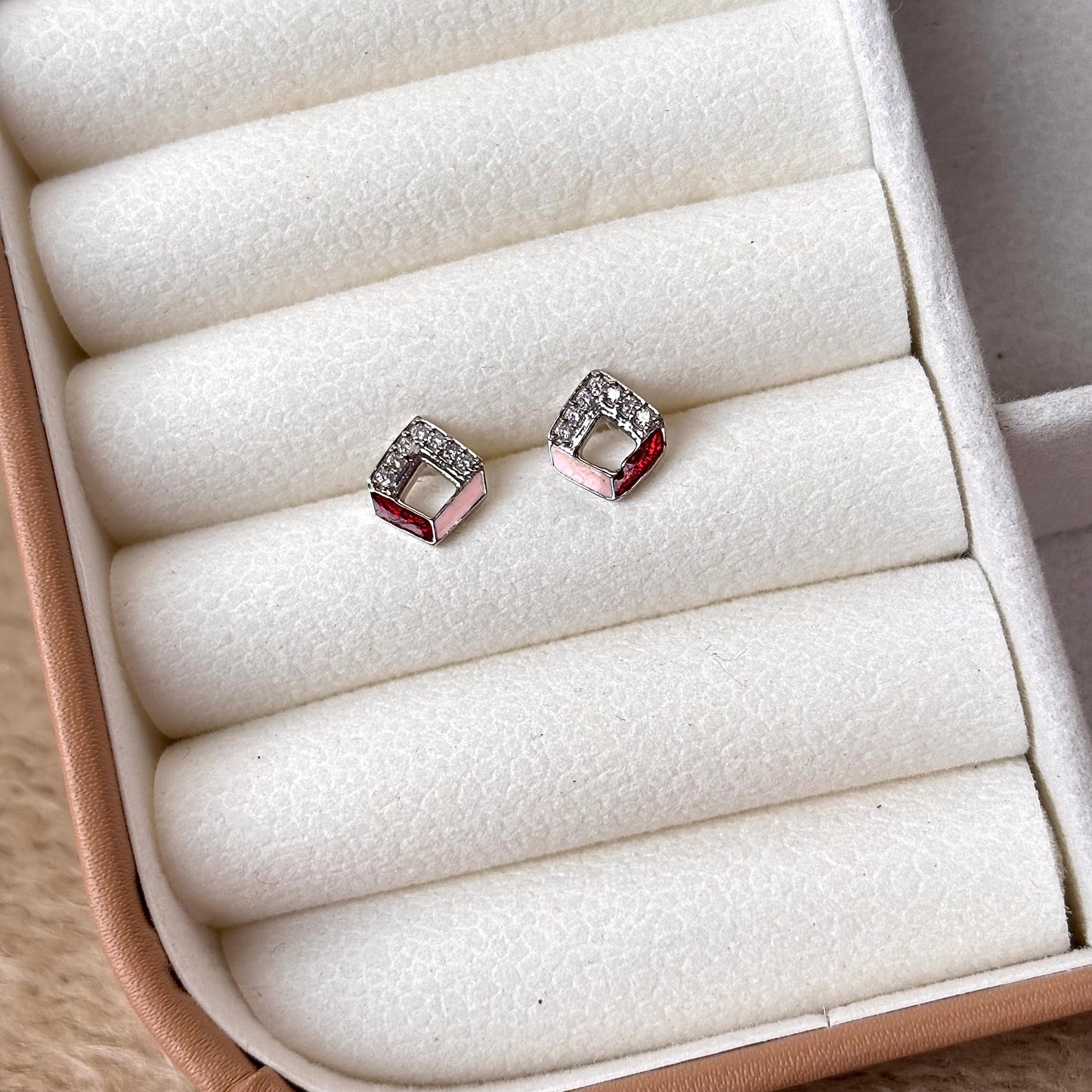 925 Pure Silver Enamel Studs
